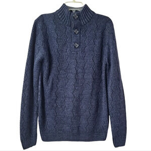 Amongst Others American Legacy Medium Navy Blue Cobalt Pullover‎ Sweater Buttons